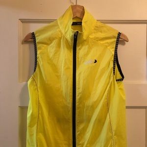 Neon yellow safety bike vest construction costume